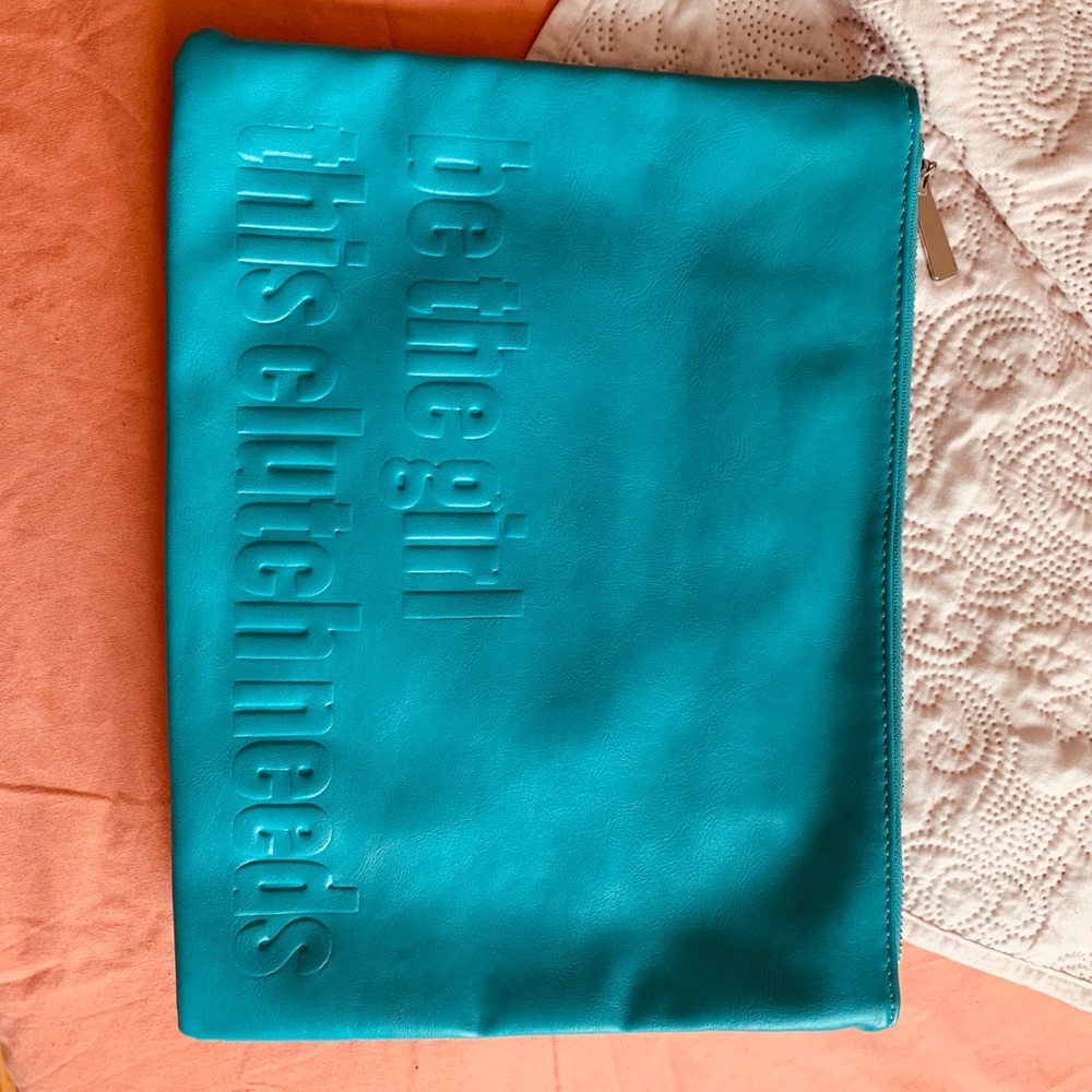 Teal Turquoise clutch